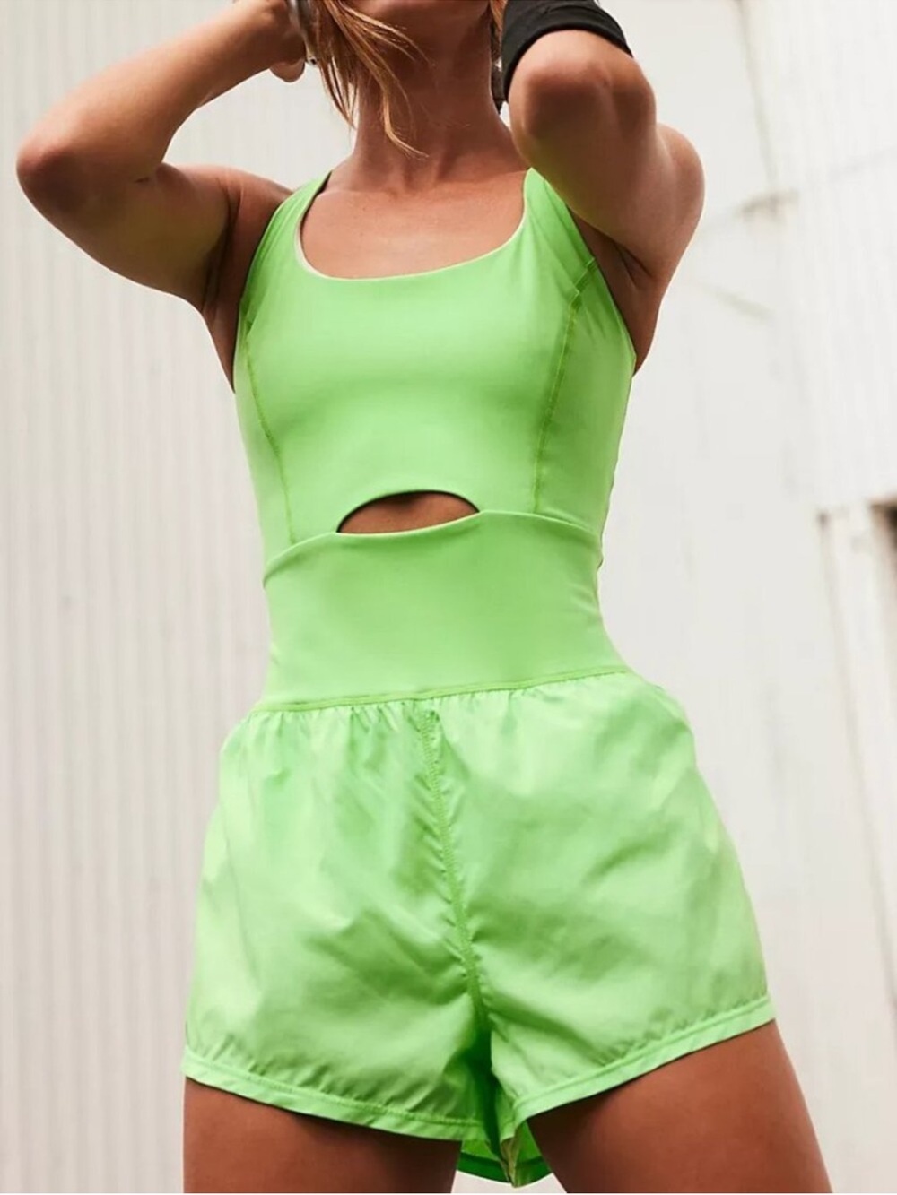 Free People Movement Righteous Runsie in Neon Lime Size Small